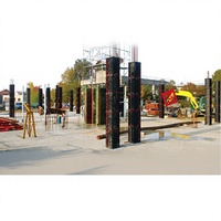 Coffrage de colonne en plastique PP/ABS haute résistance, réutilisable et réglable pour la construction de colonnes en béton