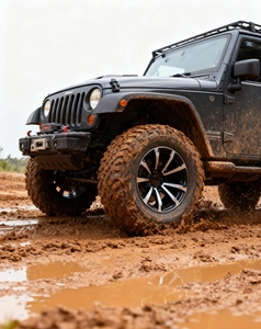 New Hyper Đen đa-nói bề mặt cơ khí hợp kim nhôm off-road aftermarket <span class=keywords><strong>10</strong></span> inch hành khách xe bánh xe trung tâm với bu lông - Product Image 4