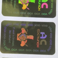 Autocollant holographique anti-contrefaçon, autocollant holographique 3D couleur, étiquette holographique avec code QR, autocollant holographique transparent C