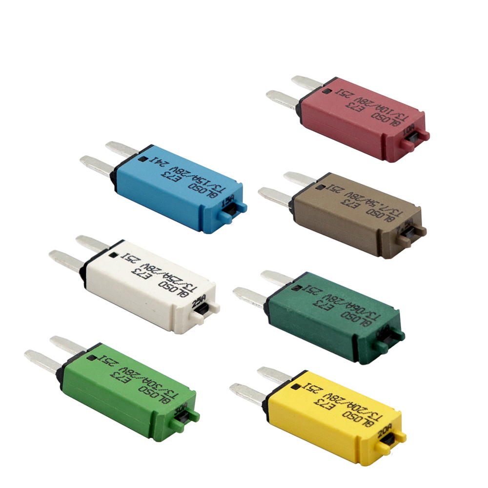 Circuit Breakers Blade Marine Boat RV Camper Manual Reset Blade Fuse Circuit Overload Protector Breaker 5A 6A 7.5A 10A 15A 20A 25A 30A 28V