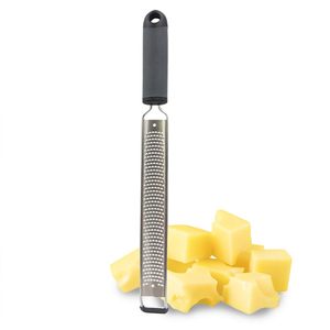 Grattugia manuale a maglia fine con impugnatura antiscivolo, lama in acciaio inossidabile 39x3,5 cm per formaggio e limone - Product Image 1
