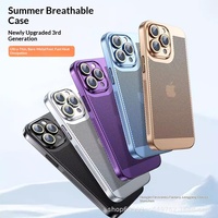 Coque de téléphone respirante et électro-plaquée pour iPhone 18 Pro Max, protection intégrale antichoc compatible avec iPhone 16 14