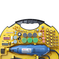Outils et équipements de bijouterie : Mini kit de meulage rotatif en métal argenté avec poignée pour gravure, fraisage, polissage et découpe