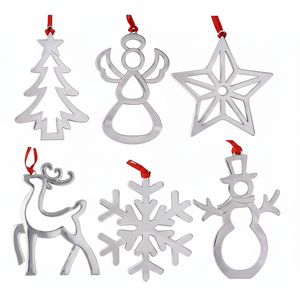 Adornos navideños de Reno colgantes de Metal hechos a mano, árbol decorativo colgante, vacaciones, decoración festiva para el hogar, accesorios de fiesta - Product Image 1