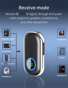Bộ Phụ Kiện Xe Hơi Không Dây BR08 AUX Wireless-Bộ Chuyển Đổi Âm Thanh 5.0 Bộ Thu Âm Thanh Xe Hơi 3.5Mm Để Phát Nhạc & Gọi Rảnh Tay - Product Image 4