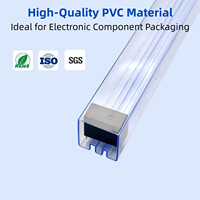 Tube d'emballage antistatique en plastique personnalisé pour circuits intégrés, sérigraphie, montage sur circuit imprimé, relais de puissance traversant les trous, protection ESD HD-4694