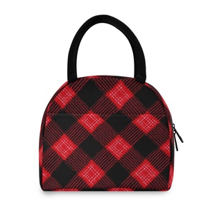 Hawaiian Life Stylish <b>Lunch</b> <b>Bag</b> Custom Red Checked Design Insulation Thermal <b>Tote</b> Cooler <b>Lunch</b> <b>Bag</b> for Worker Women - Product Image 1