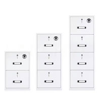 Rangement moderne vertical fer robuste personnel serrure meubles bureau métal acier 4 tiroirs ignifuge classeur