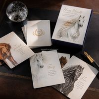 Juego de Tarjetas de Afirmación con Corazones Personalizados, Estilo Libro, Caja Magnética, Impresión Completa en el Interior, 52 Tarjetas de Oráculo, Regalo de Bienestar B2B, OEM