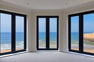 Design moderne Résistant aux intempéries Rupture thermique en alliage d'aluminium <span class=keywords><strong>Baie</strong></span> <span class=keywords><strong>vitrée</strong></span> en alliage à économie d'énergie vers l'intérieur <span class=keywords><strong>Baie</strong></span> <span class=keywords><strong>vitrée</strong></span> pour les villas - Product Image 3