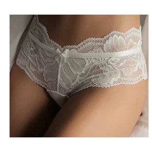 Lingerie sexy européenne et américaine, dentelle florale ajourée, culotte semi-couvrante, culotte triangle taille basse pour femmes, séduisante - Product Image 3