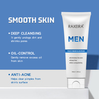 Nettoyant Visage Moussant Bio Personnalisé pour Hommes Contre l'Acné, Exfoliant Nettoyant Facial, Marque Privée, Nettoyant Visage pour Hommes