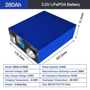 3.2V 280Ah 314Ah 330Ah <b>Rechargeable</b> <b>Batteries</b> <b>Battery</b> Prismatic LiFePO4 <b>Battery</b> Cell for Solar Energy Storage System - Product Image 2
