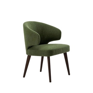 Elegante in velluto moderno poltrona in tessuto ristorante tavolo da pranzo poltrona per sala da pranzo <span class=keywords><strong>e</strong></span> cucina con oro accentato sedia da pranzo - Product Image 3
