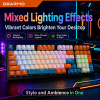 Clavier mécanique F97 à 97 touches, capuchons de touches transparents en ABS, clavier de jeu filaire USB avec rétroéclairage horizontal F97 pour les jeux e-sport