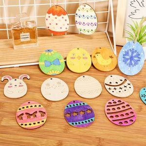 Wholesale Wooden <b>Easter</b> <b>Ornaments</b> DIY Hand-Painted Wooden Egg Decorations for Kids <b>Easter</b> Party Crafts Dropshipping - Product Image 4