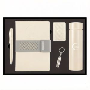 Set de Regalo de Accesorios de Escritorio Ejecutivo de Acero Inoxidable: Cuaderno Personalizado Grabado, Tarjetero Multi-Slot, Botella Térmica y Bolígrafo (Venta al por Mayor) - Product Image 1