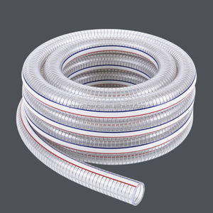 Manguera Flexible Reforzada con Alambre <span class=keywords><strong>de</strong></span> Acero <span class=keywords><strong>de</strong></span> <span class=keywords><strong>PVC</strong></span> Transparente <span class=keywords><strong>de</strong></span> 32 mm, <span class=keywords><strong>de</strong></span> Grado Alimenticio para Vacío y Alta Presión, para Transporte <span class=keywords><strong>de</strong></span> Líquidos, Gránulos y Polvo - Product Image 1