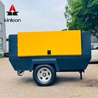 Kompresor Udara Sekrup Portabel Kinleon 375 CFM 150psi Bertenaga Mesin Diesel Cummins dengan Motor & Bantalan, Kebisingan Rendah 380V