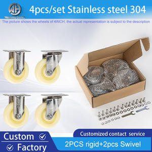 Çift yatak tekerleği ile 2.5 inç/3 inç/4 inç/5 inç orta paslanmaz çelik 304 naylon tekerlek - Product Image 6