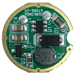 Placa controladora de linterna LED, modo único boost 1-3W, 17MM