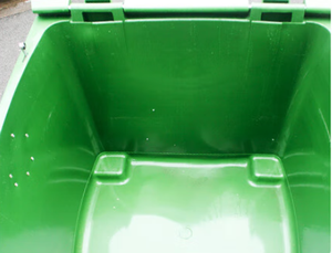 Conteneur à déchets en HDPE de grande capacité 1100L, logo et couleur personnalisables, roues universelles, poubelle - Product Image 4