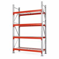 Système de rayonnage sélectif pour entrepôt, stockage de palettes robustes avec poutres et montants réglables