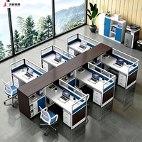 JIUSHUN Mobilier de bureau au design moderne, bureau ergonomique simple pour employés, poste de travail informatique, table de bureau