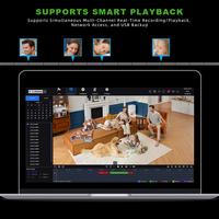 GR-N8016H1-P4 NVR Enregistreur vidéo réseau 16 canaux 4K avec 4 ports POE pour caméra IP 8MP 4K, reconnaissance faciale intelligente IA