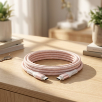 Cable de carga rápida OEM 6A 60W, cable de carga rápida PD, cable de carga de datos de teléfono móvil trenzado de nailon fuerte para iPhone 15 16 17 Series