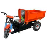 Mini-dumper électrique grande capacité, mini-dumper sur chenilles, tricycle électrique de transport à 3 roues