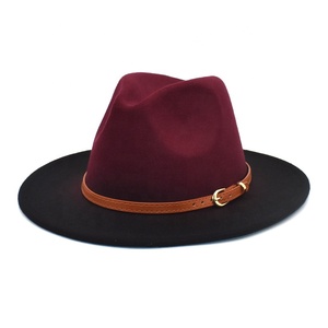 Unisex rộng vành cảm thấy Fedora Mũ người đàn ông phụ nữ Panama Trilby <span class=keywords><strong>hat</strong></span> với ban nhạc Vành Mũ Phụ Nữ Fedora - Product Image 6