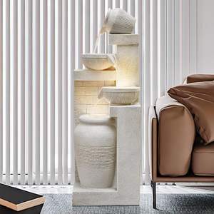 Fontaine moderne de style européen en fibre de verre, lumineuse et à circulation d'eau, pour jardin, cour et décoration intérieure – Offre Spéciale - Product Image 5