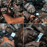 Tourniquet tactique jetable Rhino Rescue avec tige en métal noir, dispositif médical de premiers secours, manuel inclus