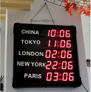 2020 usb wifi gps mundo zona horaria reloj led con pantalla led - Product Image 2