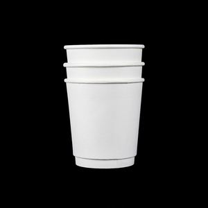 Gobelet à café en papier blanc recyclable et pratique de 7 oz, à double paroi, de qualité alimentaire, pour le café - Product Image 3