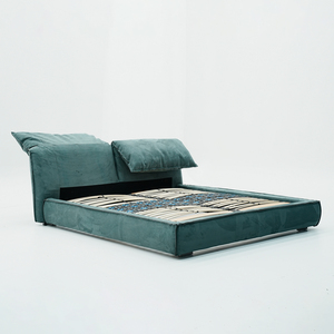 Ensemble de chambre à coucher moderne et minimaliste, mobilier de villa, lit design taille King ou Queen, cadre de lit taille King, minimaliste - Product Image 4
