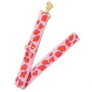 Sangle de sac à main en coton brodé de lettres et d'étoiles, ornée de perles et de cristaux, longueur réglable, personnalisable, OEM, détachable, pour la vente en gros - Product Image 5