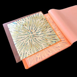 Papel tapiz decorativo de hojas doradas, hojas de oro y plata, flor variegada de transferencia verde y rojo, 14x14cm, 25 uds. Por folleto - Product Image 3