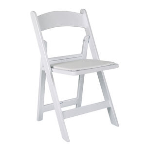 Vente en gros de chaises pliantes blanches en résine plastique pour événements, mariage, fête, <span class=keywords><strong>Wimbledon</strong></span>, banquet, mobilier d'extérieur pliable, chaise de jardin - Product Image 1
