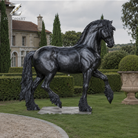 Sculpture de cheval en bronze grandeur nature, statue d'animal en métal sur mesure pour la décoration extérieure de jardin, villa, hôtel, cour et aménagement paysager