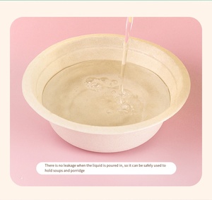 "Cao cấp thực vật dựa trên mạnh mẽ leakproof phân hủy sinh học sinh thái bên bát số lượng lớn <span class=keywords><strong>compostable</strong></span> bền vững dùng một lần bã mía bát - Product Image 4