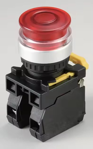 Interrupteur à bouton-poussoir momentané étanche IP65 avec LED et anneau de protection, série T2, pour panneau de commande fiable - Product Image 2
