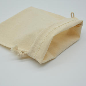 Impression de logo personnalisé 17*23cm Sacs à cordon en mousseline de coton réutilisables Emballage de bijoux de Noël pour artisanat cosmétique Recyclable - Product Image 4