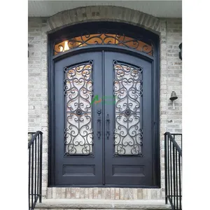 Main entry door grill gate design exterior front doors driveway gate estate wrought iron door