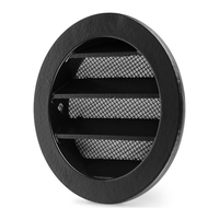 Couvercle de grille d'aération rond en métal de 4 ''avec moustiquaire