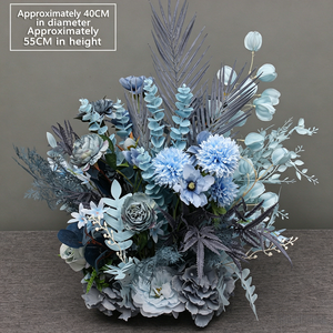 Wholesale Custom Orange Cream <b>Artificial</b> <b>Flower</b> Centerpiece Table Arrangement Wedding Party Event Tabletop Decor - Product Image 6
