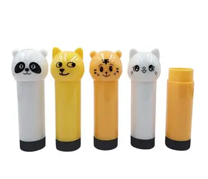 P-Lan Stock Cartoon DIY Mini Lipbalm Tube Packaging Wholesale Plastic Unique Cute Empty Lip Balm Containers