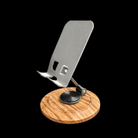 Support de téléphone portable en bois massif à rotation 360°, très vendu °   Support de bureau rotatif et pliable pour regarder des séries et des émissions en direct