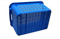 Paniers à provisions pliables empilables caisses de rangement pliables en plastique avec poignées